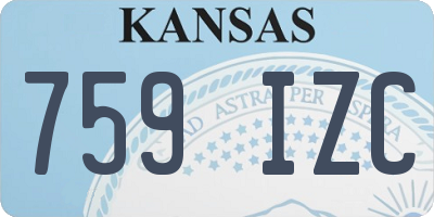 KS license plate 759IZC