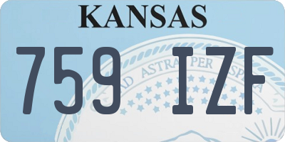 KS license plate 759IZF