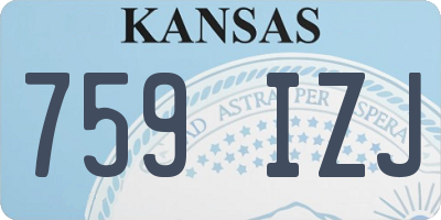 KS license plate 759IZJ