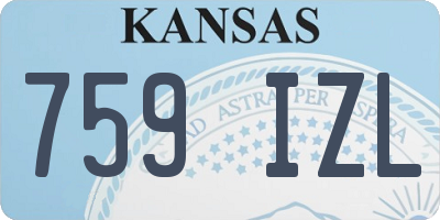 KS license plate 759IZL