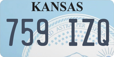 KS license plate 759IZQ