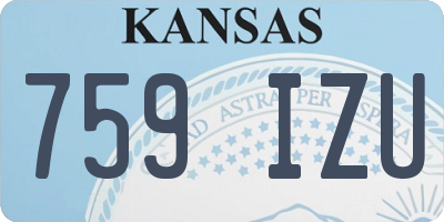 KS license plate 759IZU