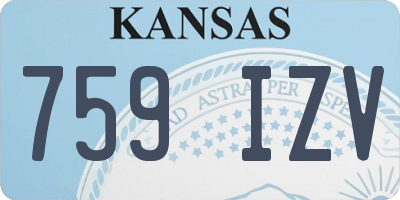 KS license plate 759IZV