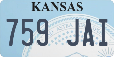 KS license plate 759JAI