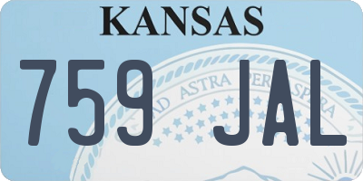 KS license plate 759JAL