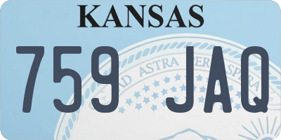 KS license plate 759JAQ