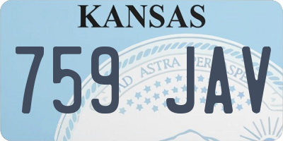 KS license plate 759JAV