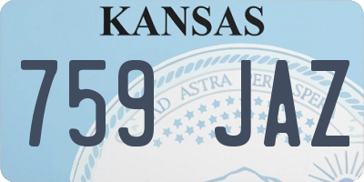 KS license plate 759JAZ