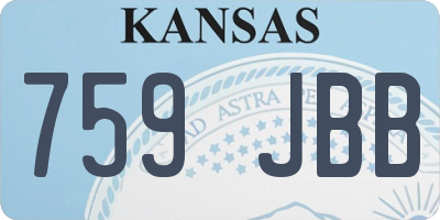 KS license plate 759JBB