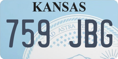 KS license plate 759JBG