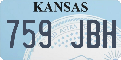 KS license plate 759JBH