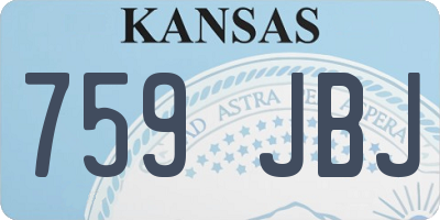 KS license plate 759JBJ
