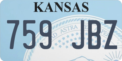 KS license plate 759JBZ