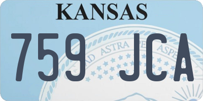 KS license plate 759JCA