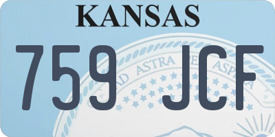 KS license plate 759JCF