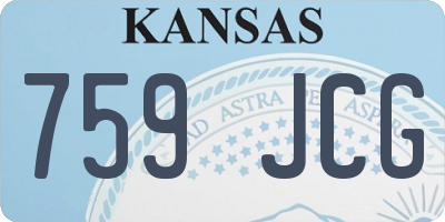 KS license plate 759JCG