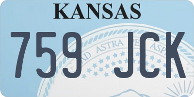 KS license plate 759JCK