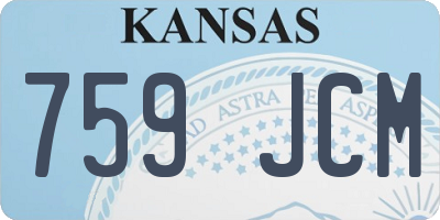 KS license plate 759JCM