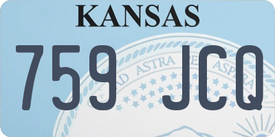 KS license plate 759JCQ