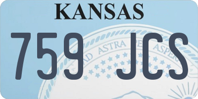 KS license plate 759JCS