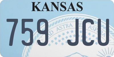 KS license plate 759JCU