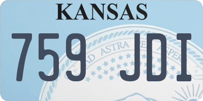 KS license plate 759JDI