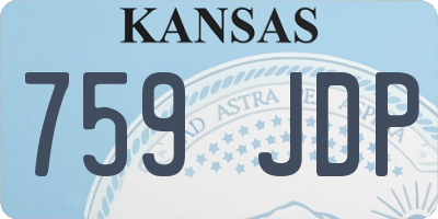 KS license plate 759JDP