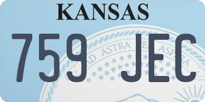 KS license plate 759JEC