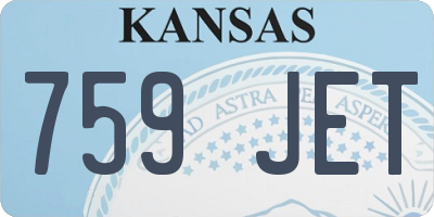 KS license plate 759JET
