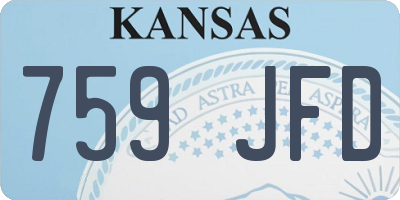 KS license plate 759JFD