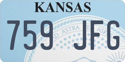 KS license plate 759JFG