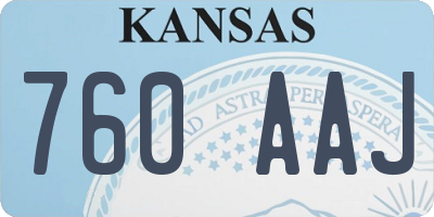 KS license plate 760AAJ