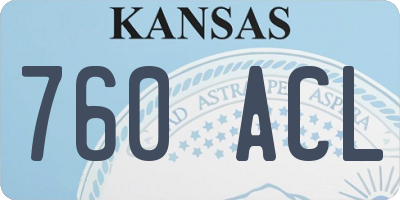 KS license plate 760ACL