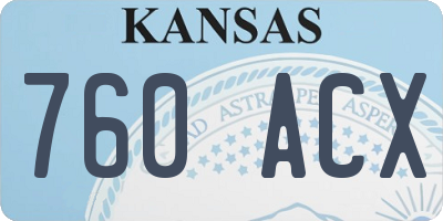 KS license plate 760ACX