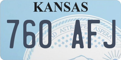 KS license plate 760AFJ