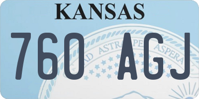 KS license plate 760AGJ