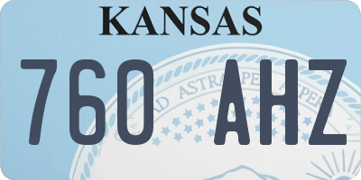 KS license plate 760AHZ