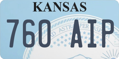 KS license plate 760AIP