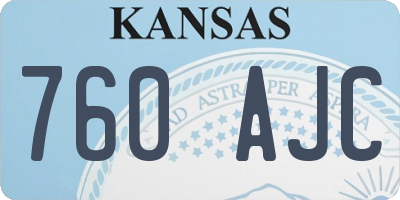 KS license plate 760AJC