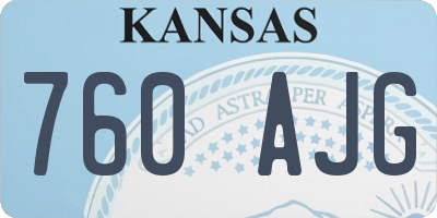 KS license plate 760AJG
