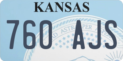 KS license plate 760AJS