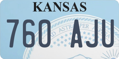 KS license plate 760AJU