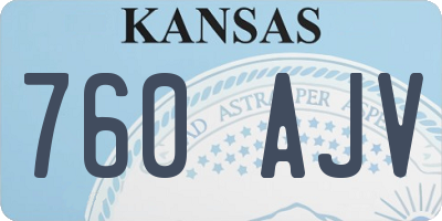 KS license plate 760AJV