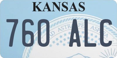 KS license plate 760ALC