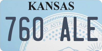 KS license plate 760ALE