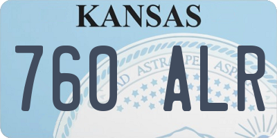 KS license plate 760ALR