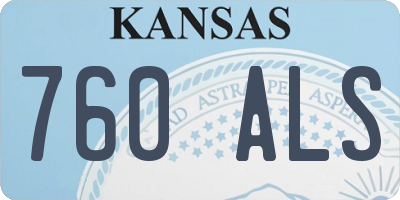 KS license plate 760ALS