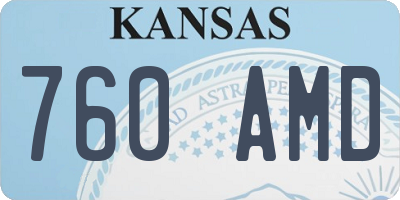 KS license plate 760AMD