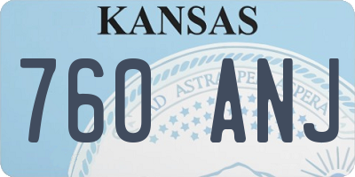 KS license plate 760ANJ