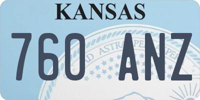 KS license plate 760ANZ